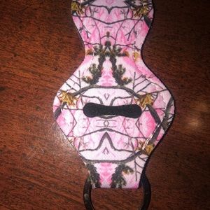 Lipgloss holder/keychain pink camo bnwot